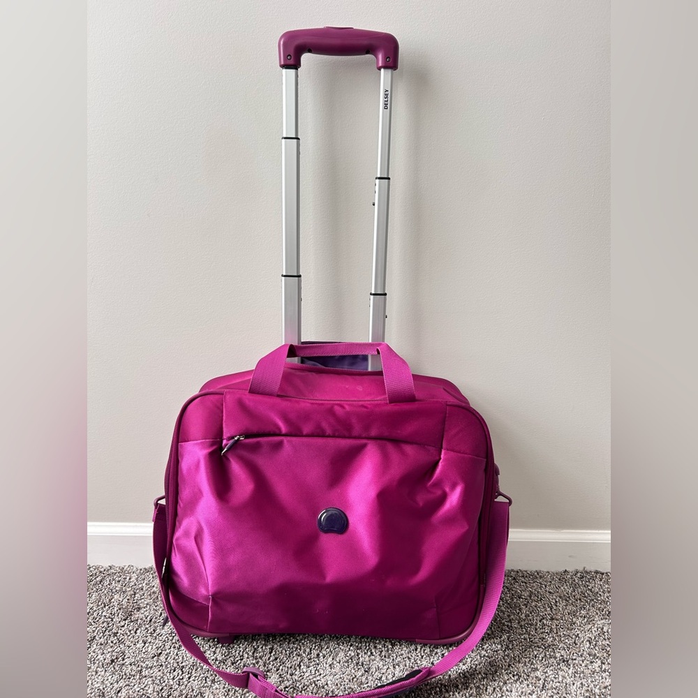 Delsey Paris Magenta Rolling Carry-on and Briefcase - Picture 3 of 10